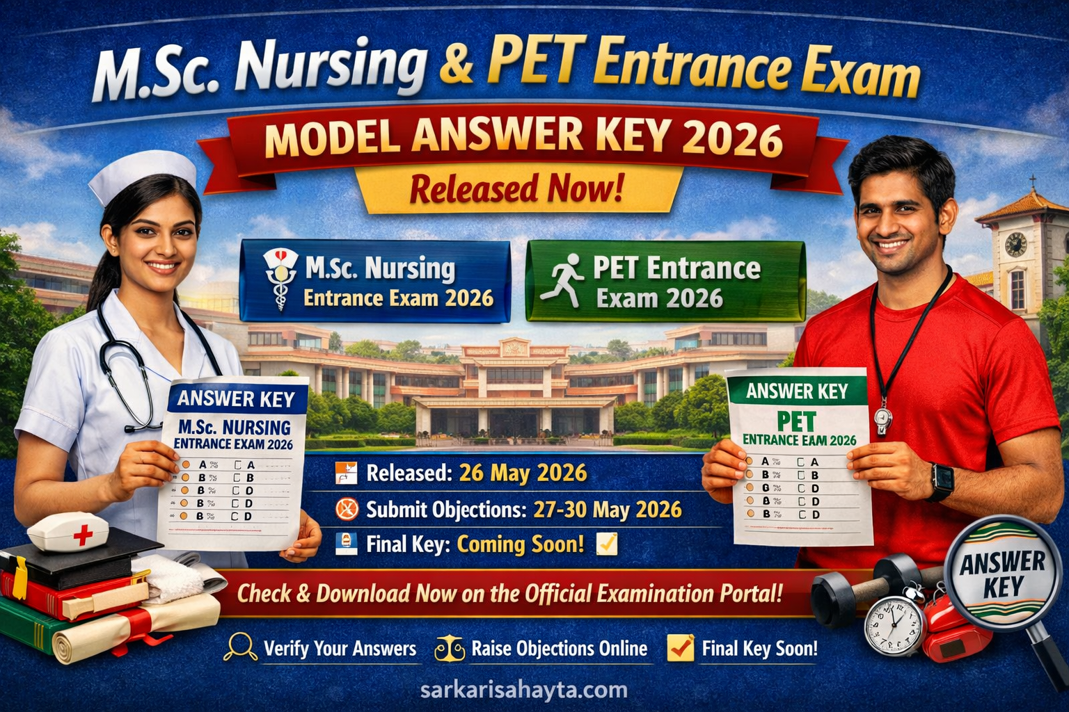 🩺 M.Sc. Nursing & PET Entrance Exam 2026 – Model Answer Keys Released